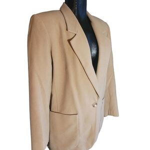 Liz Claiborne Tan Wool and Cashmere Blend Blazer Sz.10